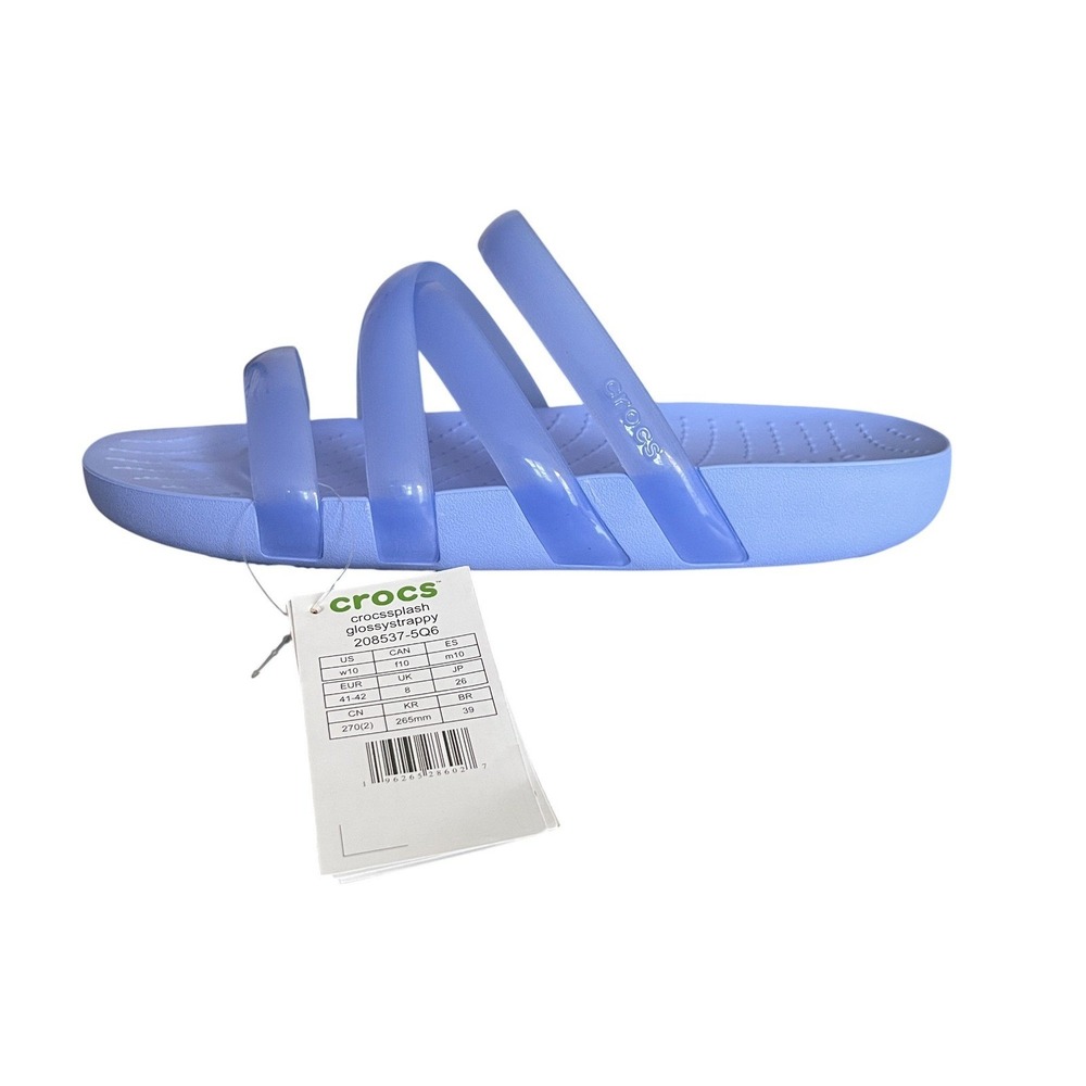 CROCS Women's Light Blue Strappy Slide Sandals